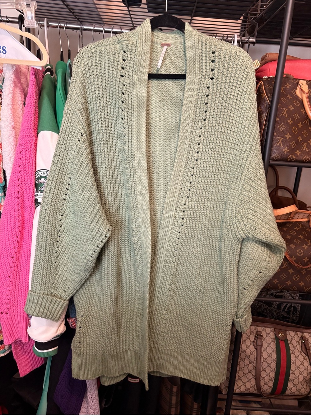 Free People Nightingale Cardigan in Green